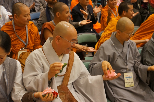 Sunim enjoying his time at the conference