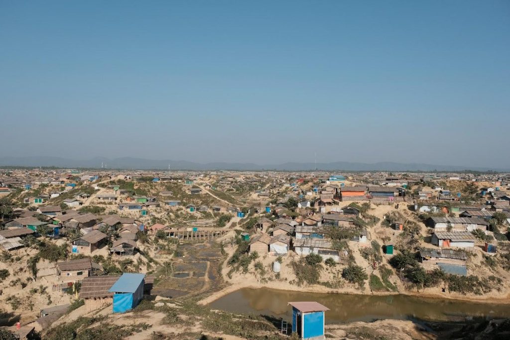 Scene of Rohingya refugee camp