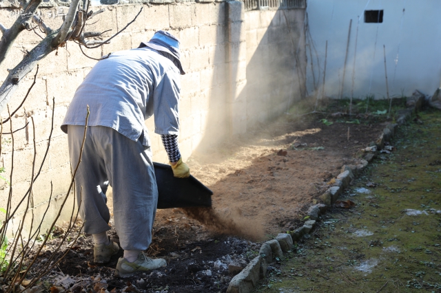 Pomnyun Sunim tending to the farm